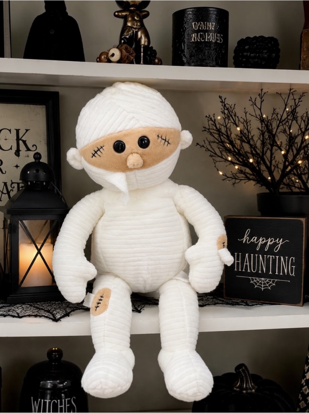 GUND Toys for Target White Mummy Plush Halloween Decor 18” Stuffed Doll Cute